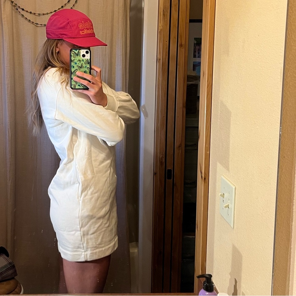 Everlane White Athleisure Dress (with pockets)